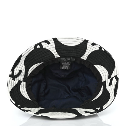 Chanel Cotton CC Bucket Hat L Black White 4 of 4