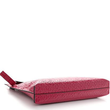 Loewe Calfskin Embossed Repeat T Pouch Raspberry 4 of 9