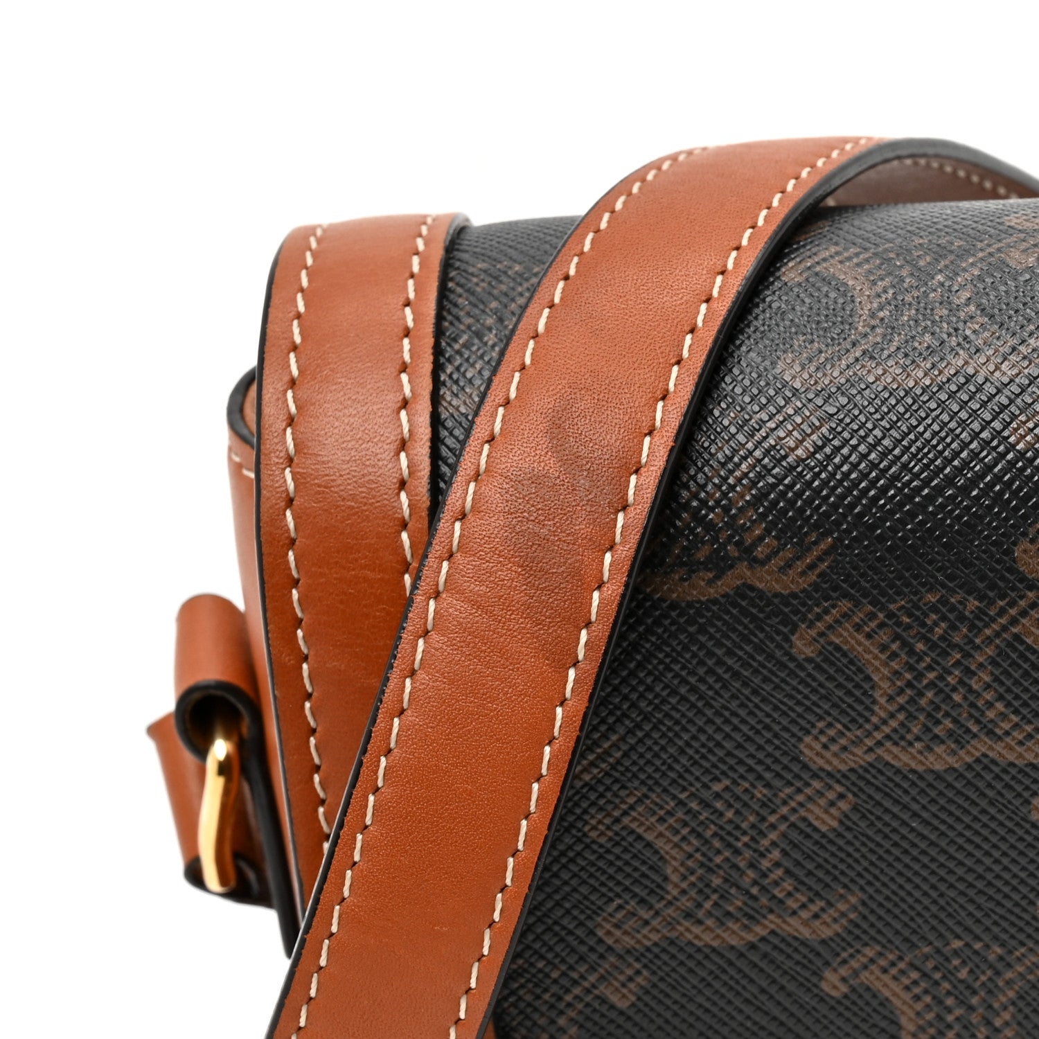 Celine Calfskin Triomphe Canvas Teen Triomphe Bag Tan 13 of 13