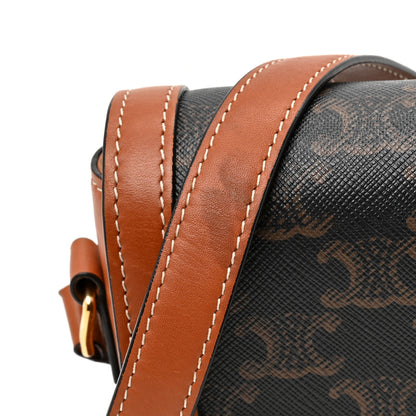 Celine Calfskin Triomphe Canvas Teen Triomphe Bag Tan 13 of 13