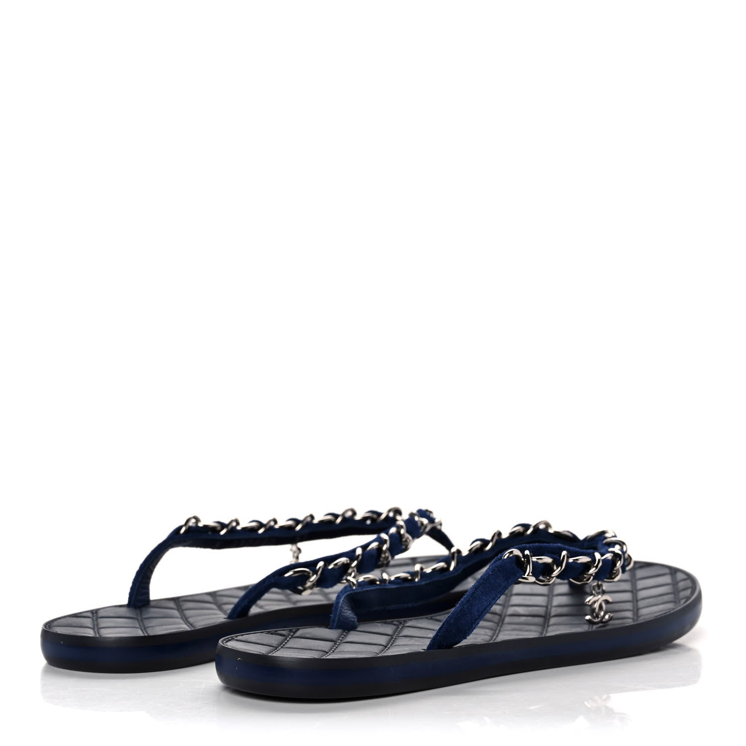 Chanel Cotton Terrycloth Thong Sandals 37 Blue 1028763 – FASHIONPHILE