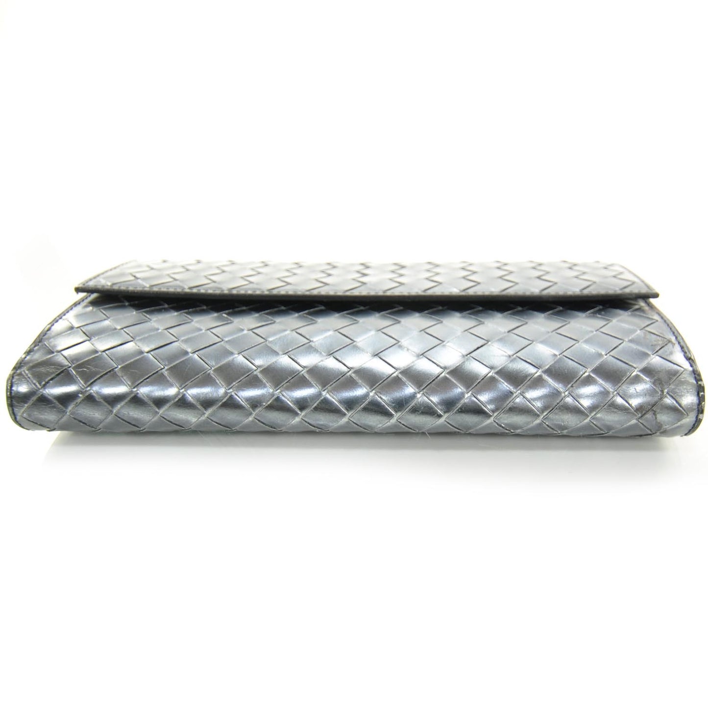 Nappa Intrecciato Continental Wallet Metallic