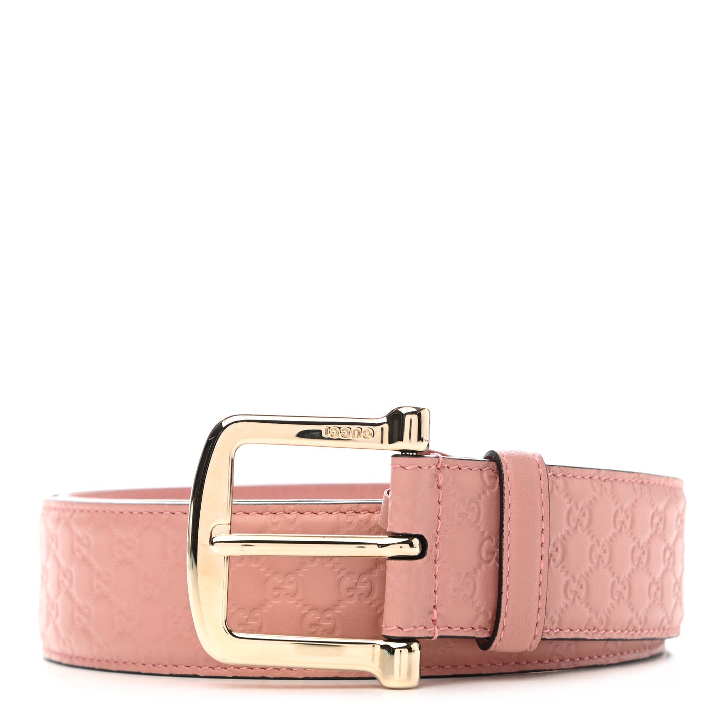 Soft Microguccissima Margaux Calfskin Belt 90 36 Soft Pink
