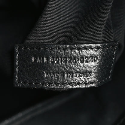 Saint Laurent Calfskin Crocodile Embossed Monogram Medium Niki Shopping Bag Black 7 of 9