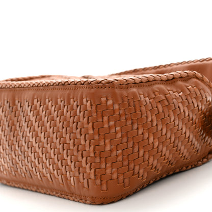Loewe Calfskin Woven Small Puzzle Bag Tan 9 of 10