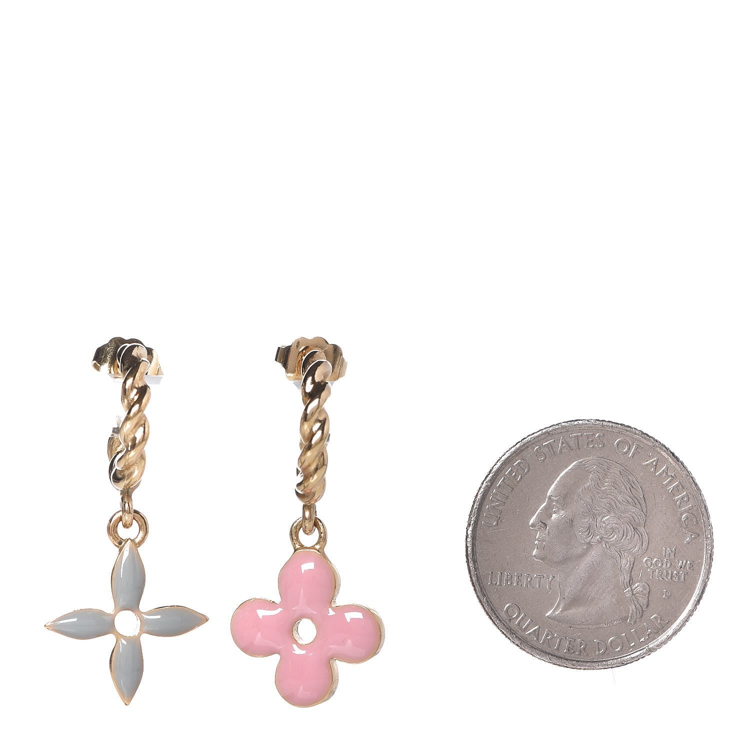 Louis Vuitton Sweet Monogram Earrings Gold 2 of 4