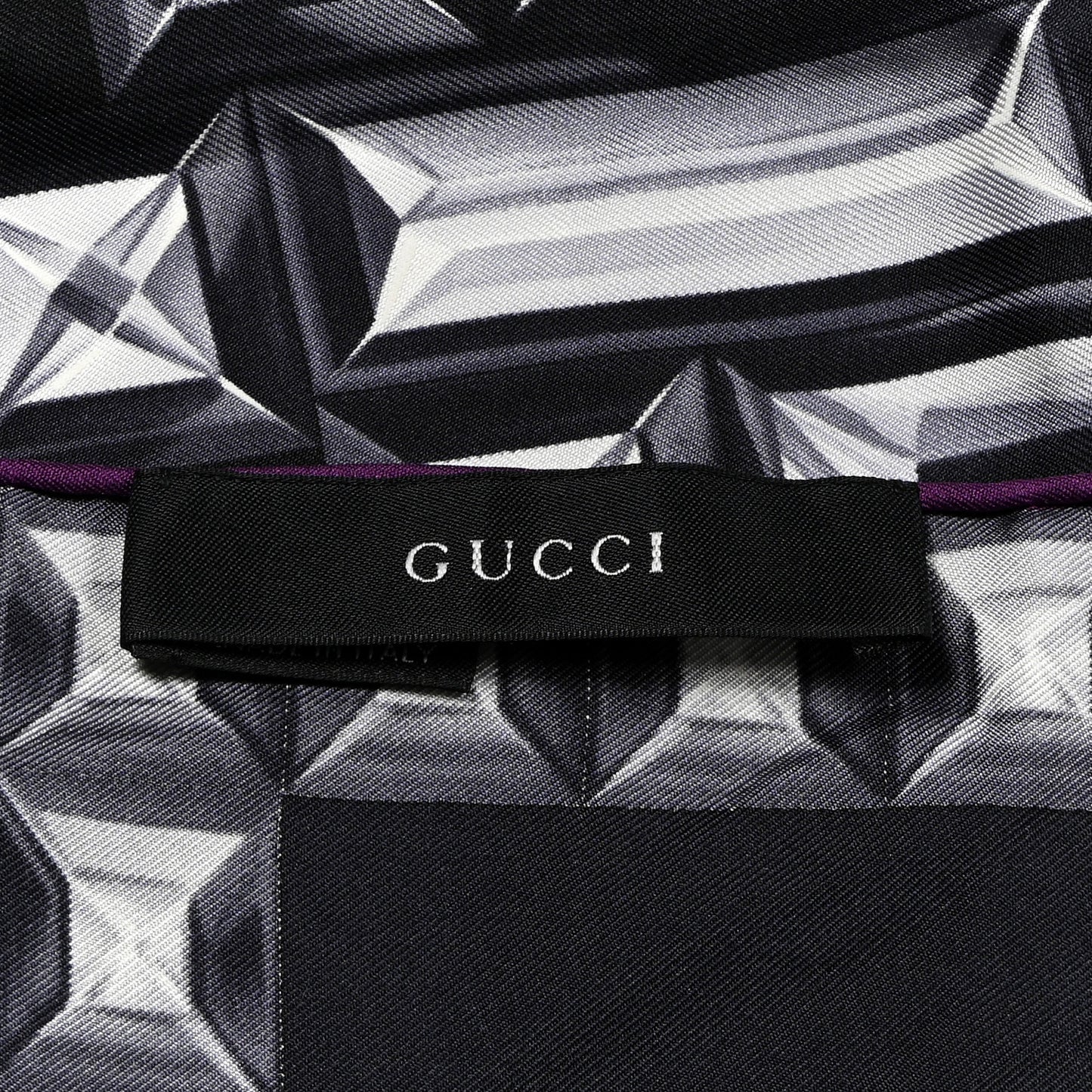 Silk GG Jewel Square Scarf Black Multicolor