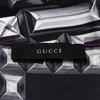 Gucci Silk GG Jewel Square Scarf Black Multicolor 2 of 4