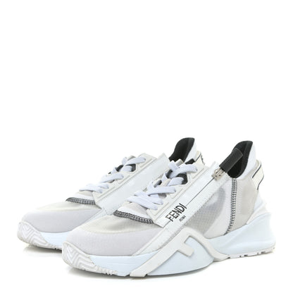 Fendi Nylon Suede Transparent Fendi Flow Low Top Sneakers 36 White 3 of 16