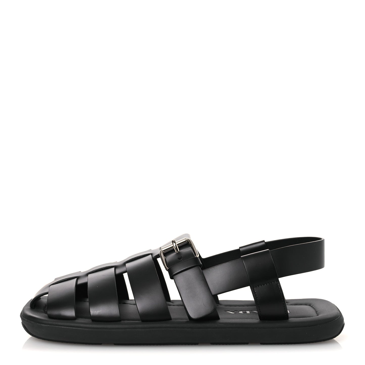 Spazzolato Rois Mens Fisherman Cage Sandals 9 Black