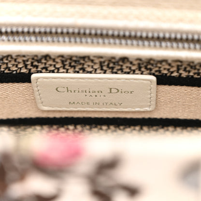 Christian Dior Canvas Embroidered Jardin D'Hive Medium Lady D-Lite Ecru Multicolor 6 of 12