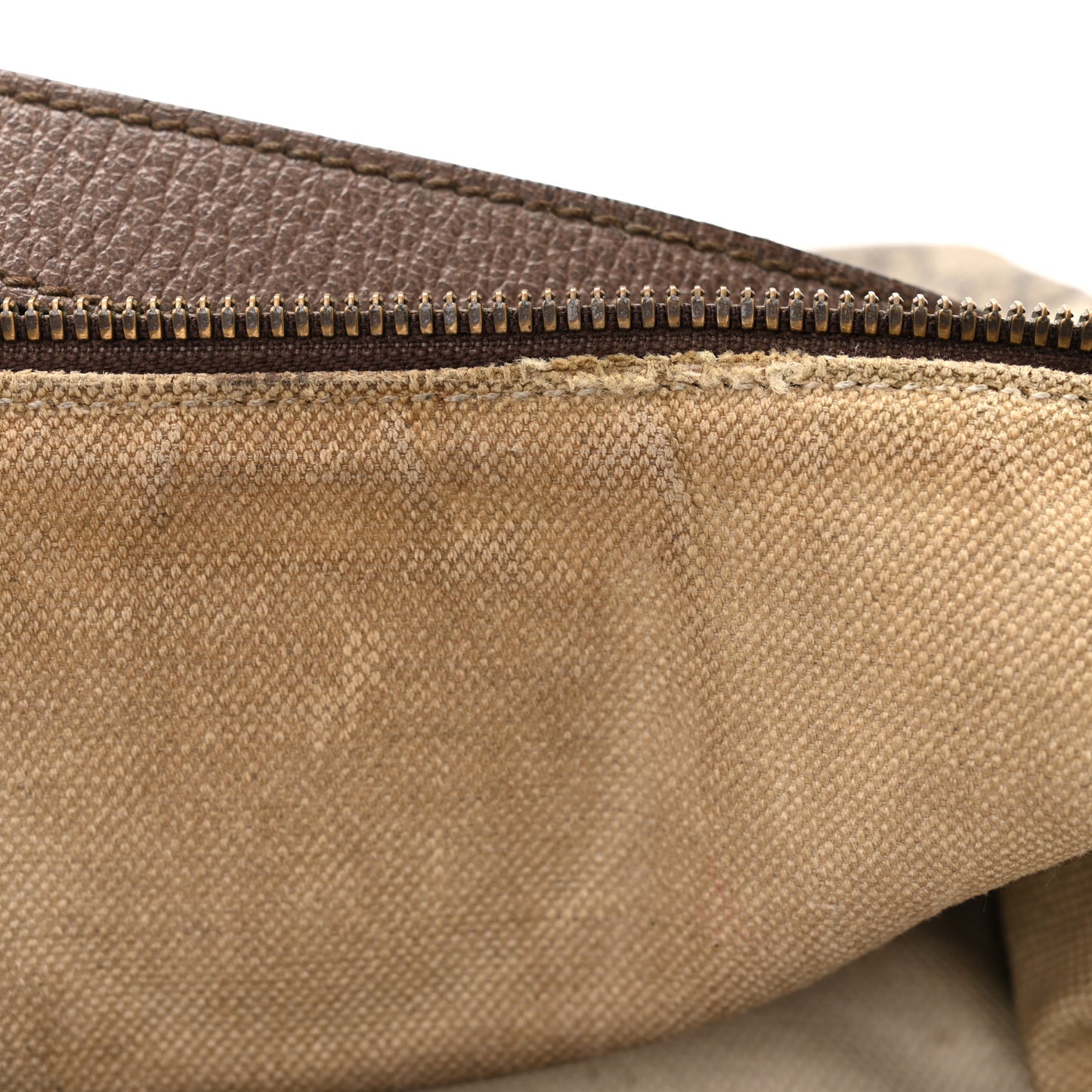 GG Supreme Monogram Web Small Ophidia Half Moon Hobo Brown