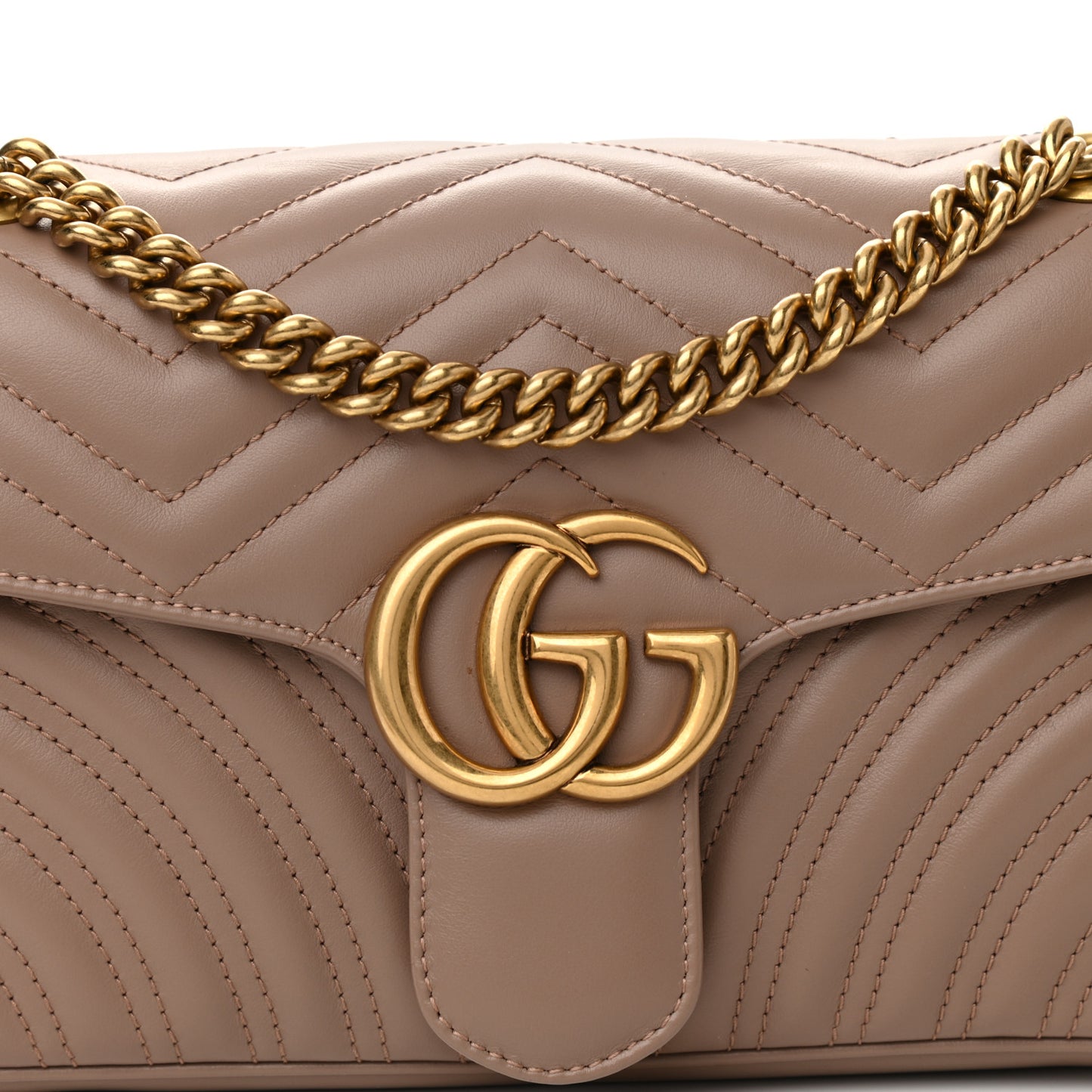 Calfskin Matelasse Small GG Marmont Shoulder Bag Porcelain Rose