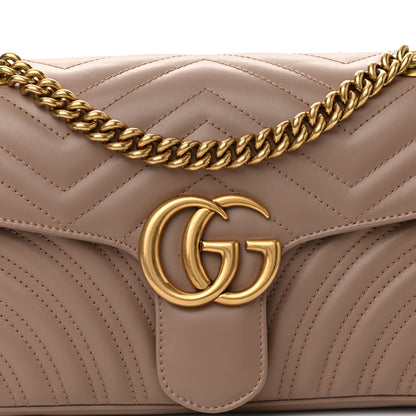 Gucci Calfskin Matelasse Small GG Marmont Shoulder Bag Porcelain Rose 8 of 11