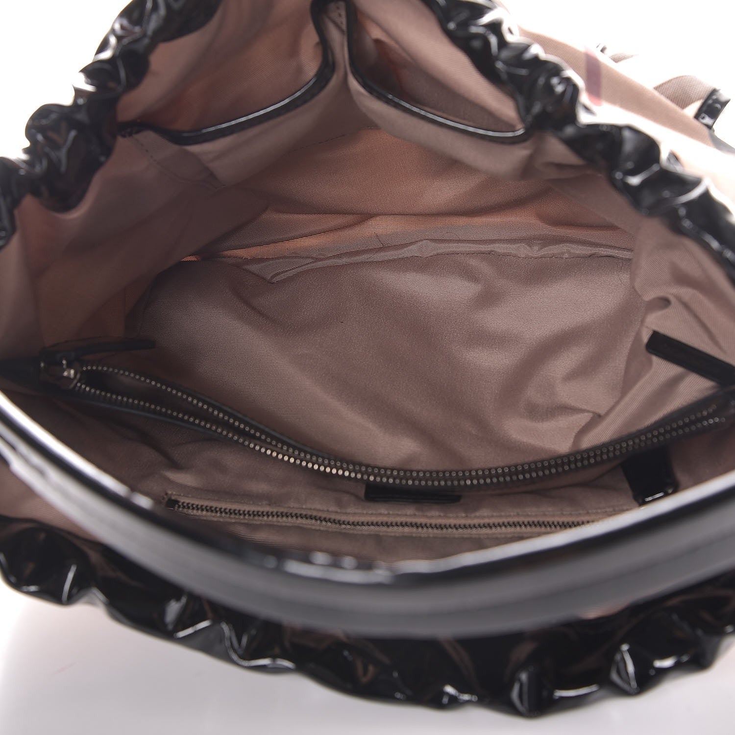 Burberry Patent Supernova Check Drawstring Hobo 5 of 13