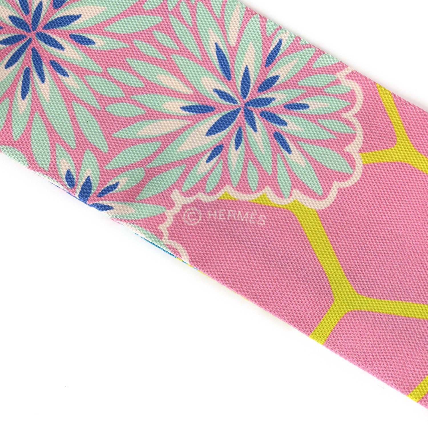 Hermes Silk The Three Graces Twilly Rose Bonbon Canard 4 of 4