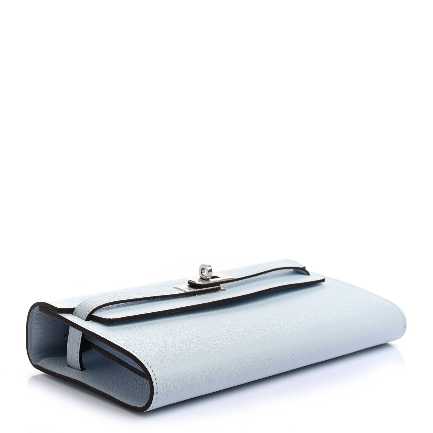 Hermes Chevre Mysore Kelly Wallet To Go Bleu Brume 4 of 7