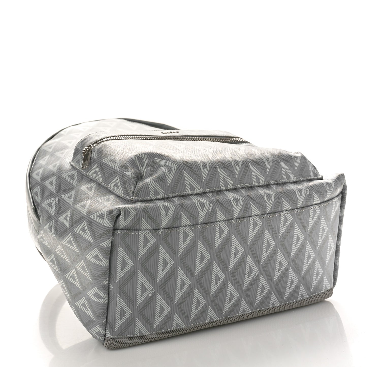 Coated Canvas CD Diamond Rider Zipped Backpack Gray