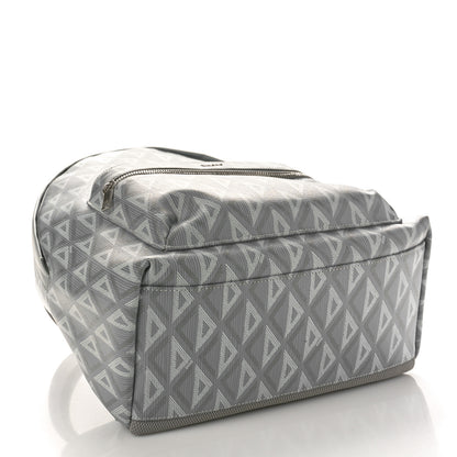 Christian Dior Coated Canvas CD Diamond Rider Zipped Backpack Gray 4 of 9