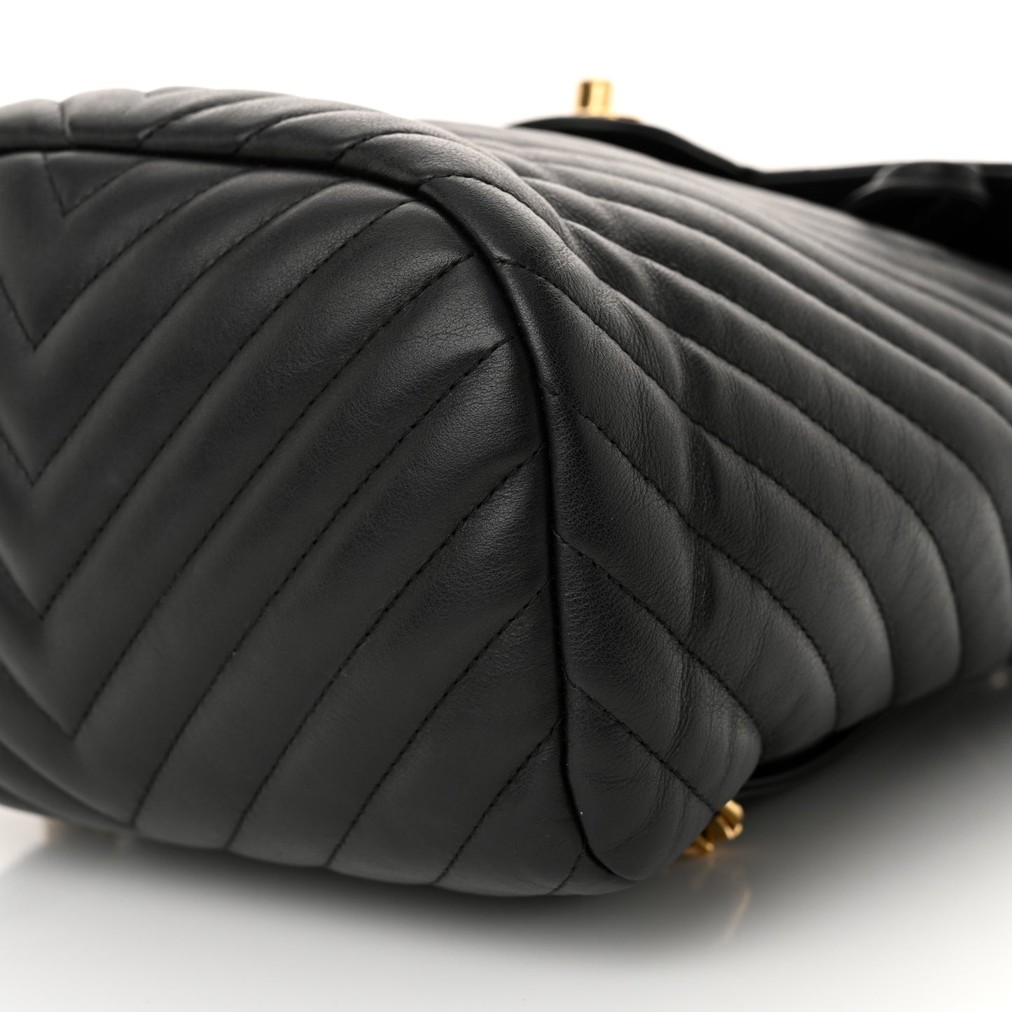 Calfskin Chevron Quilted Small Urban Spirit Backpack Black