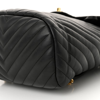 Chanel Calfskin Chevron Quilted Small Urban Spirit Backpack Black 10 of 11