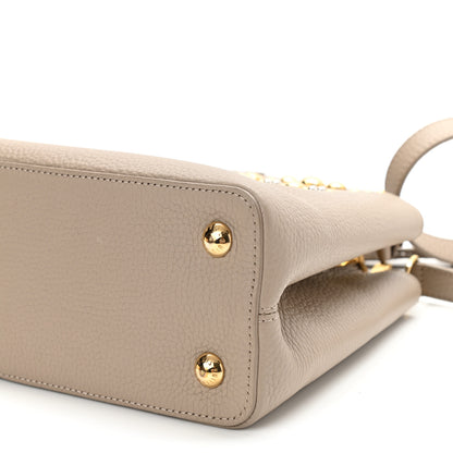 Louis Vuitton Taurillon Studded Sol Capucines PM Galet 9 of 9