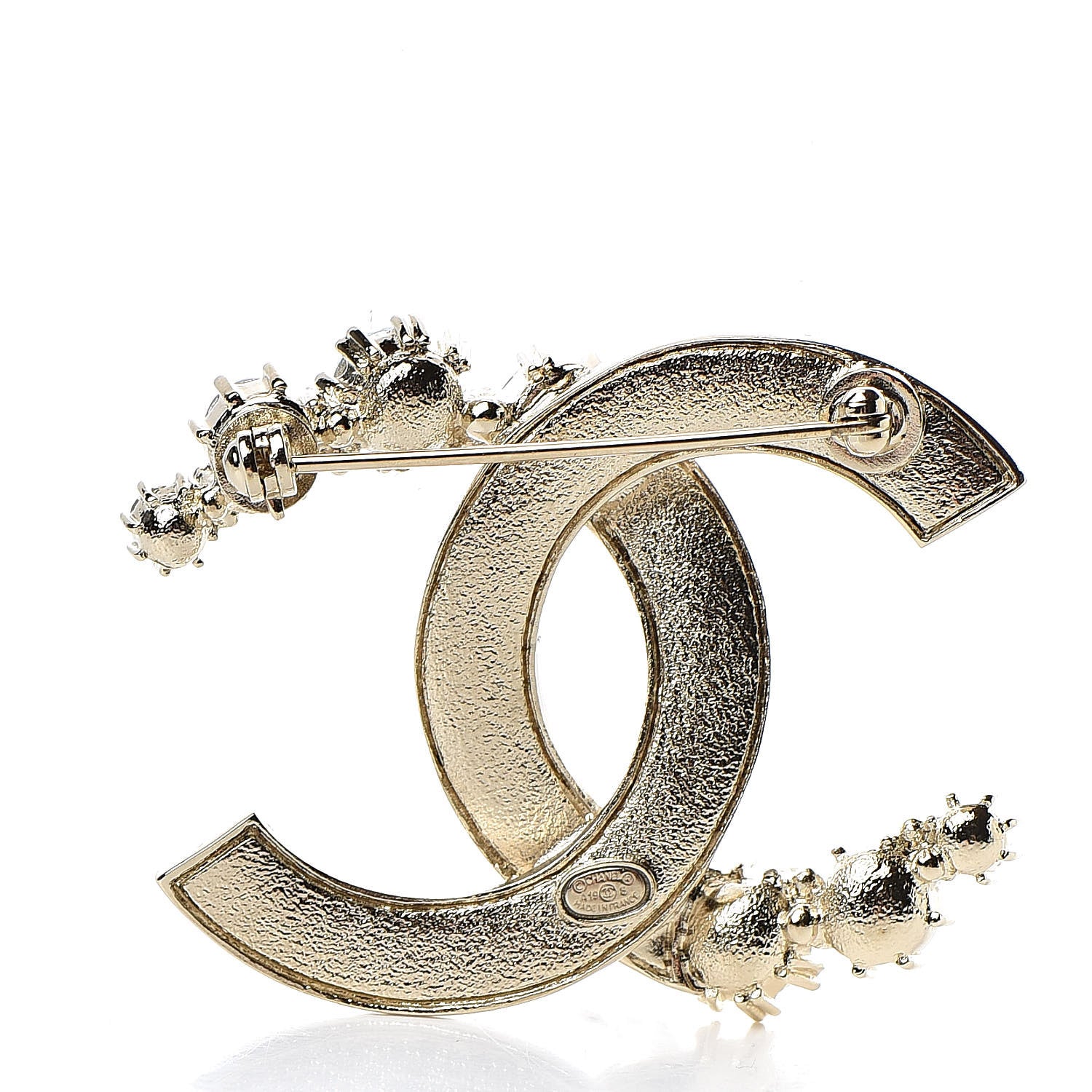 Chanel Crystal Over The Rainbow CC Brooch Gold Multicolor 3 of 5