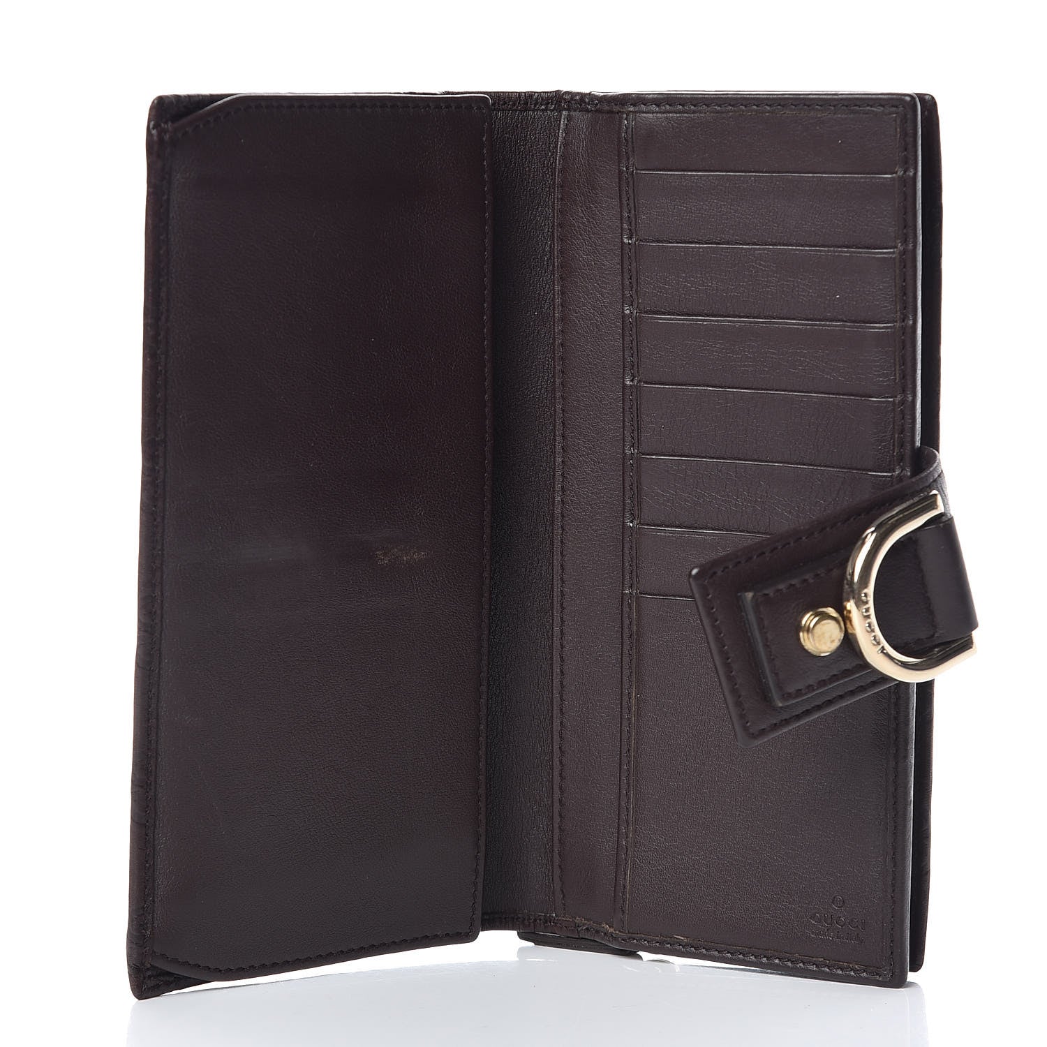Gucci Guccissima Abbey Continental Wallet Chocolate 7 of 9