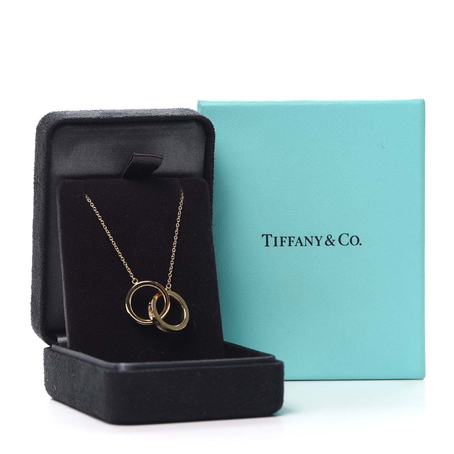 18K Yellow Gold 1837 Interlocking Circles Pendant Necklace