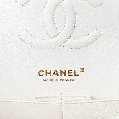 Chanel Caviar Quilted Medium Double Flap White 9 of 12