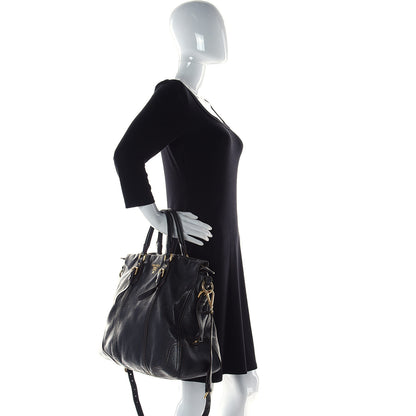 Prada Cervo Antik Shoulder Bag Black 2 of 24
