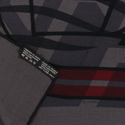 Hermes Cashmere Silk Quadridge Scarf 140 3 of 3