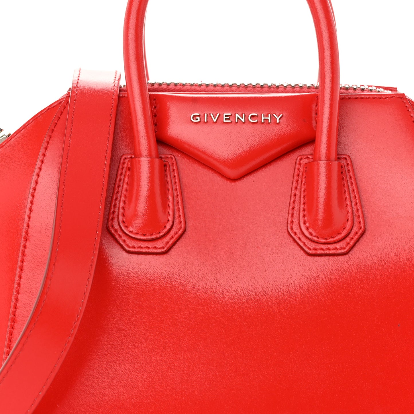 Shiny Lord Calfskin Mini Antigona Red