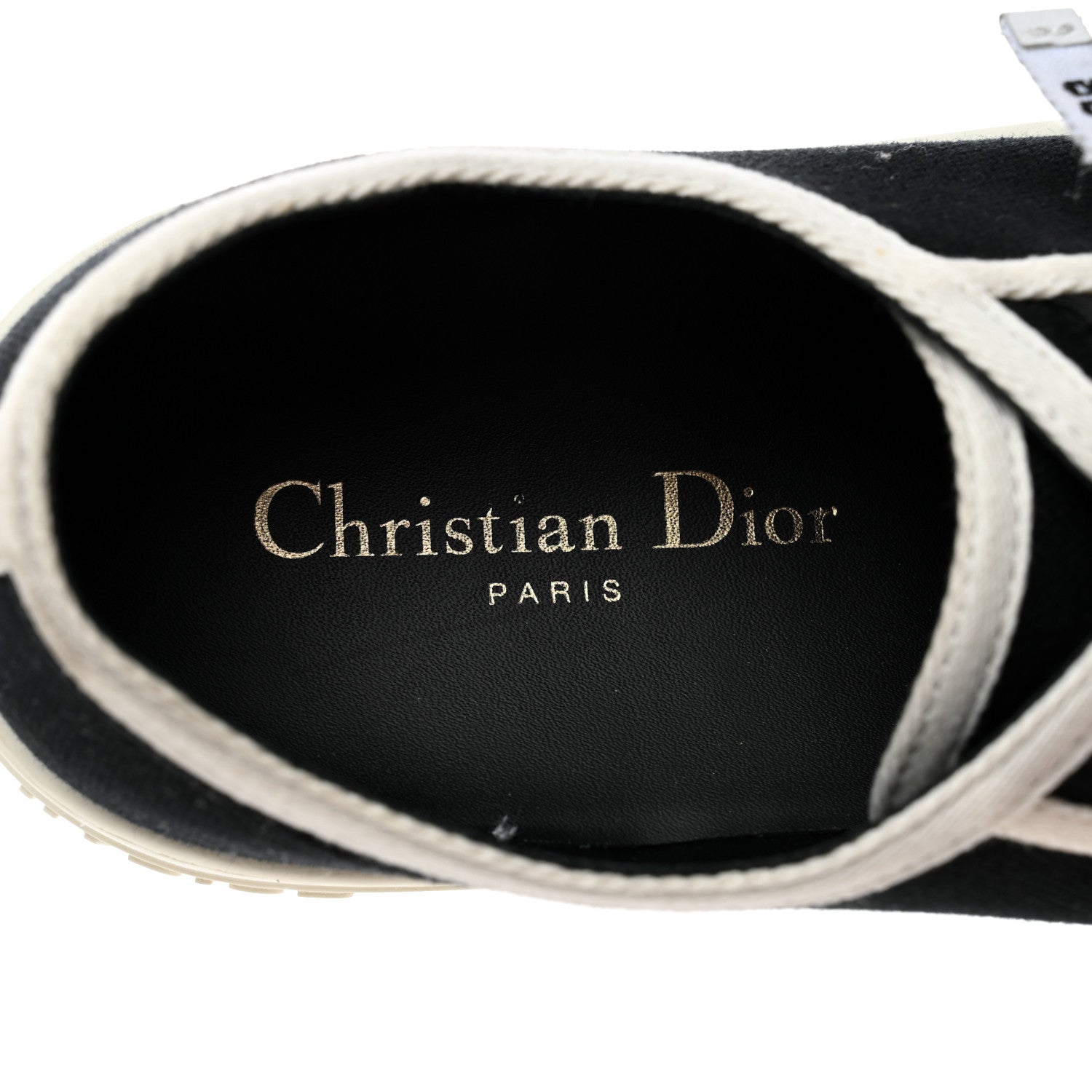 Christian Dior Canvas Dot Walk'N'Dior Low Top Sneakers 40 Black 7 of 9