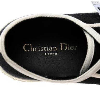 Christian Dior Canvas Dot Walk'N'Dior Low Top Sneakers 40 Black 7 of 9