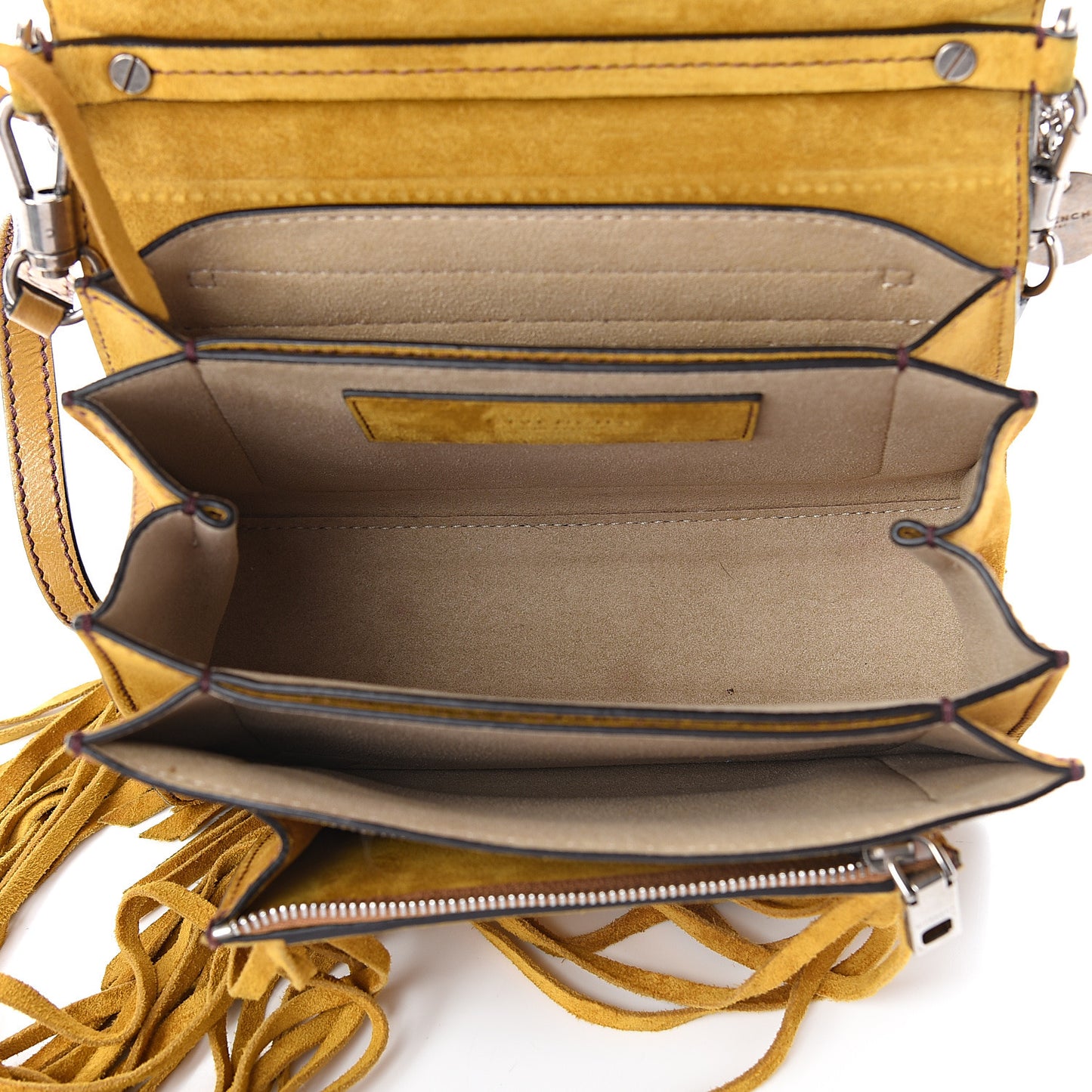Suede Fringe Small GV3 Shoulder Bag Yellow