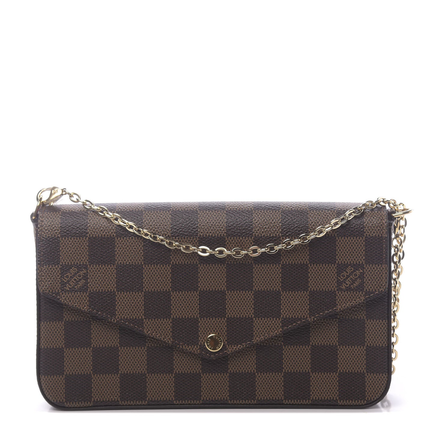 Damier Ebene Pochette Felicie Chain Wallet