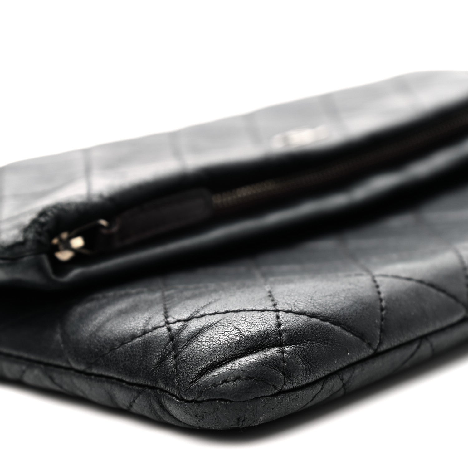 Chanel Lambskin Quilted CC Beauty Clutch Black 11 of 12