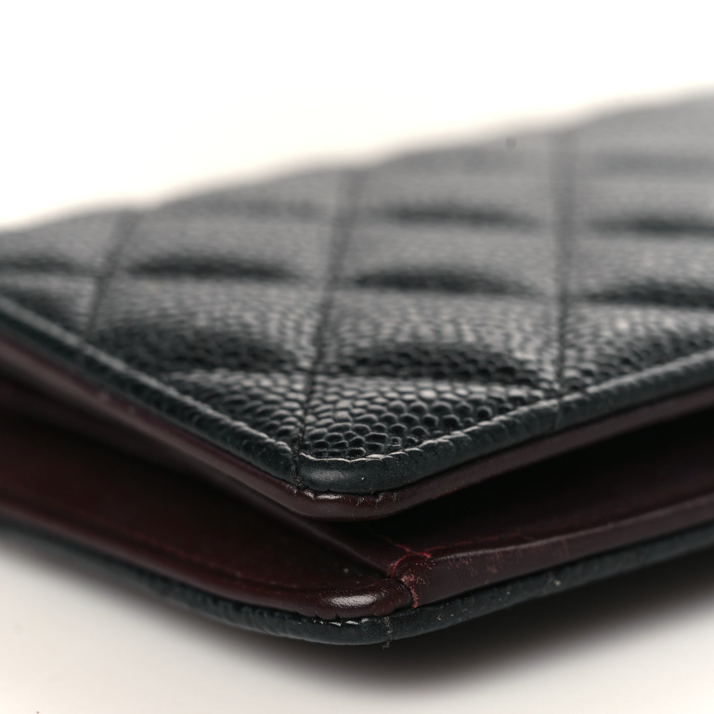 Caviar Quilted Yen Wallet Black