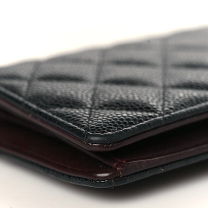 Chanel Caviar Quilted Yen Wallet Black 8 of 14