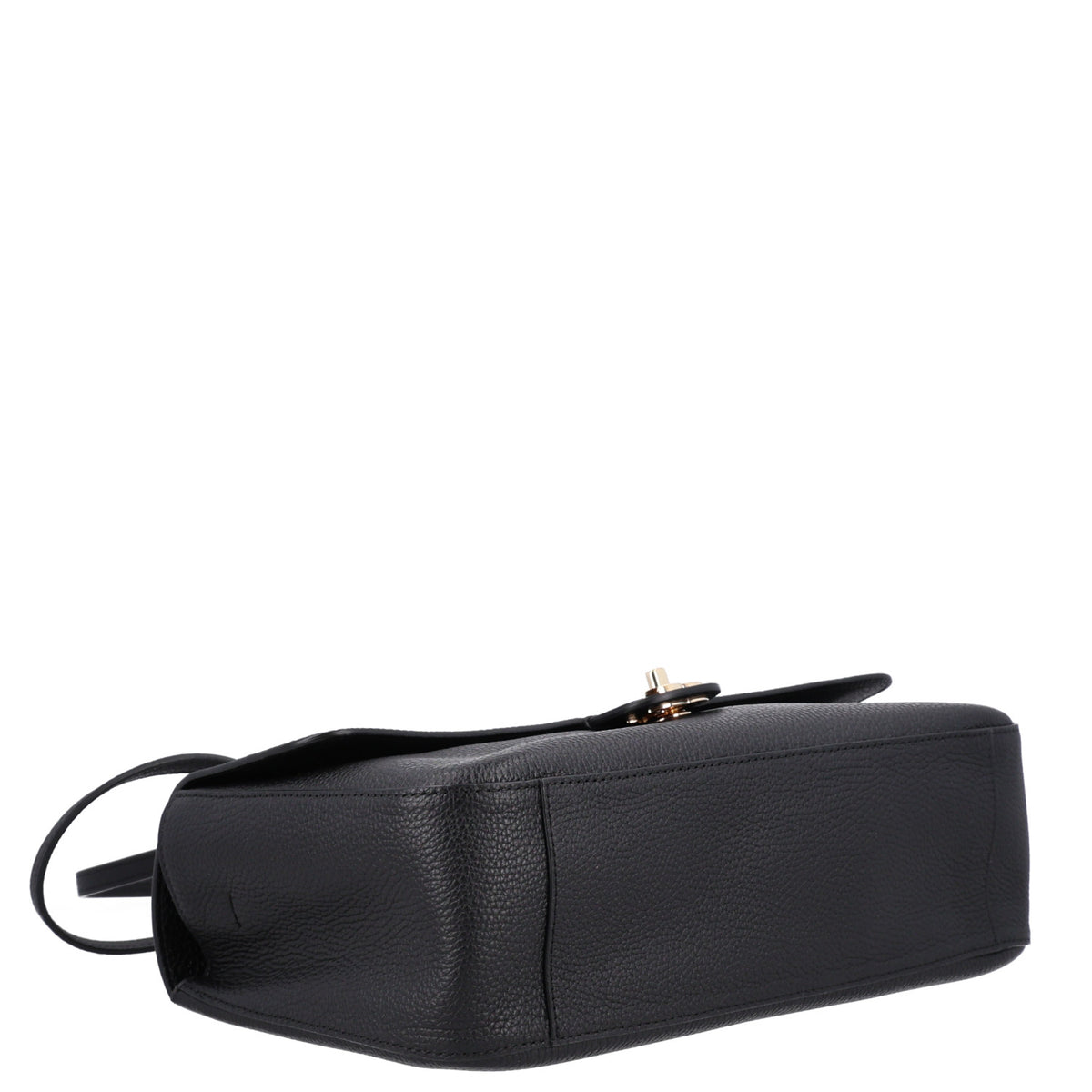 Grained Calfskin Small Souplissimo Maxi Flap Black