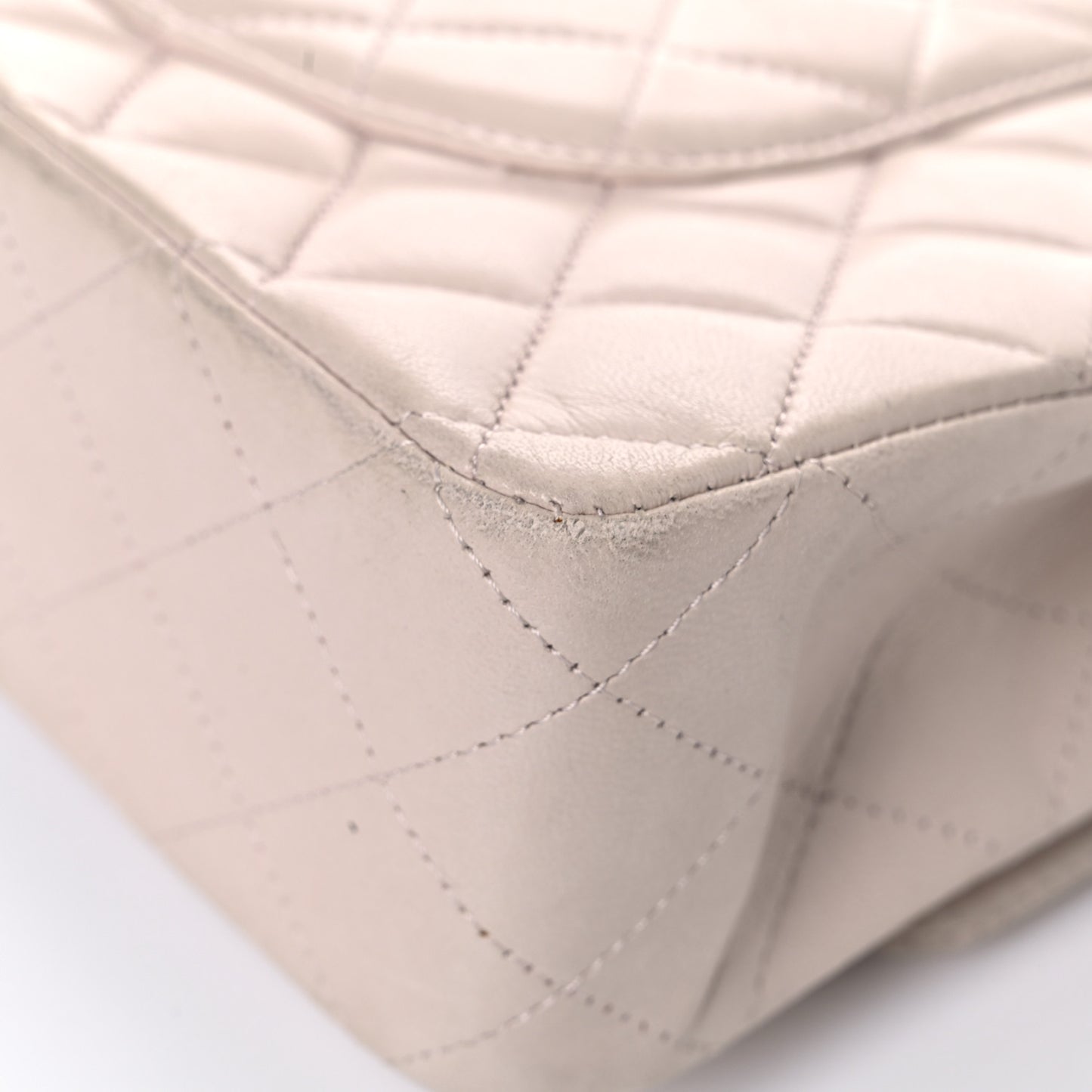 Lambskin Quilted Medium Double Flap Light Pink