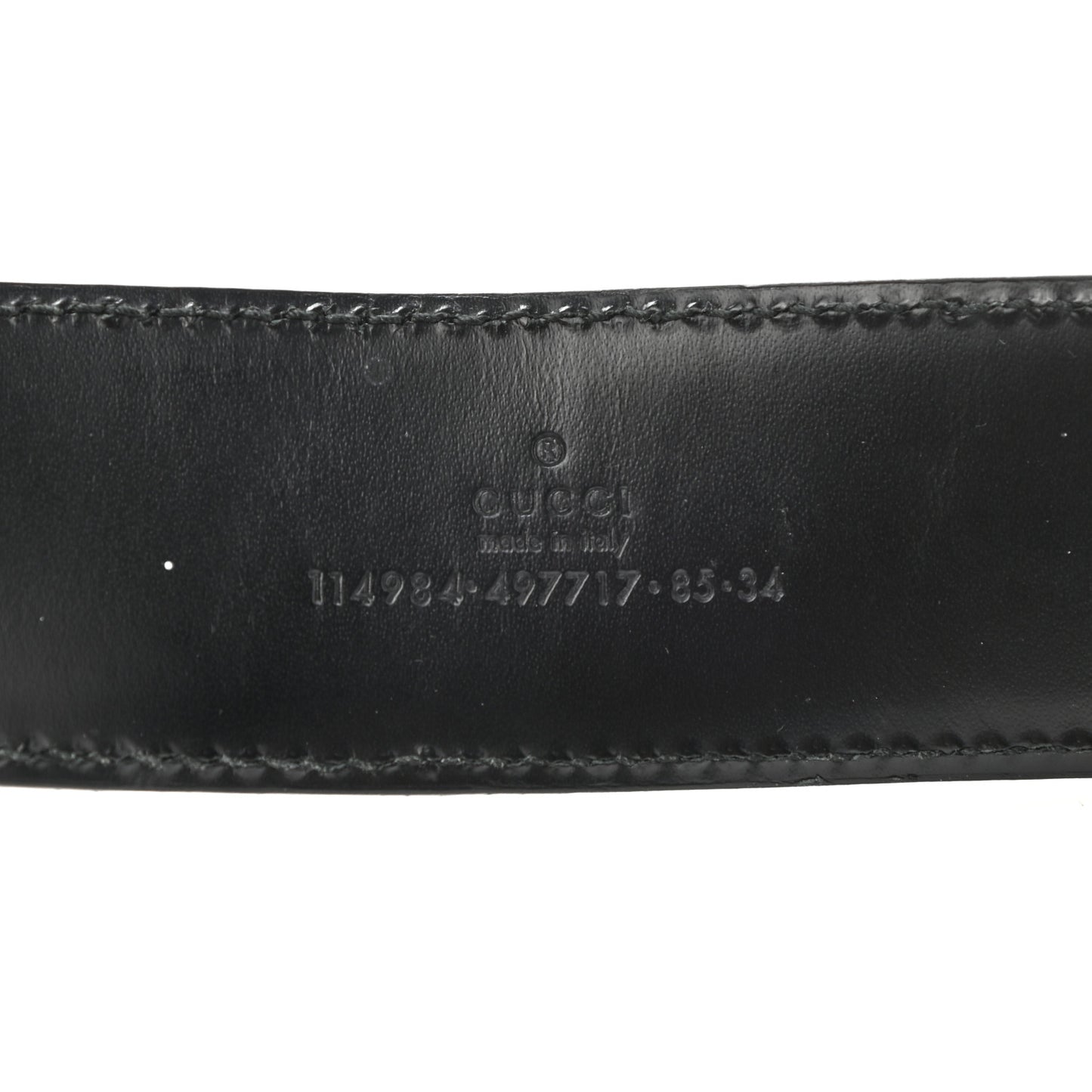 Guccissima Interlocking G Belt 85 34 Black