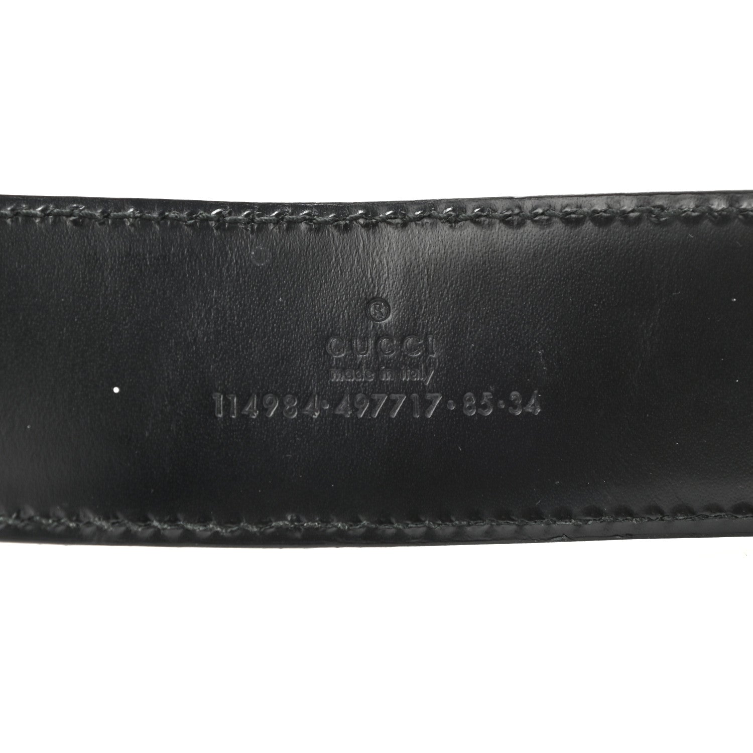 Gucci Guccissima Interlocking G Belt 85 34 Black 3 of 9