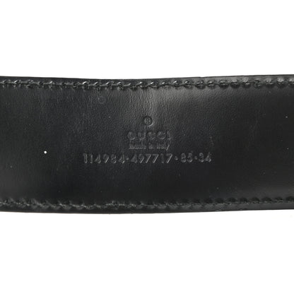 Gucci Guccissima Interlocking G Belt 85 34 Black 3 of 9