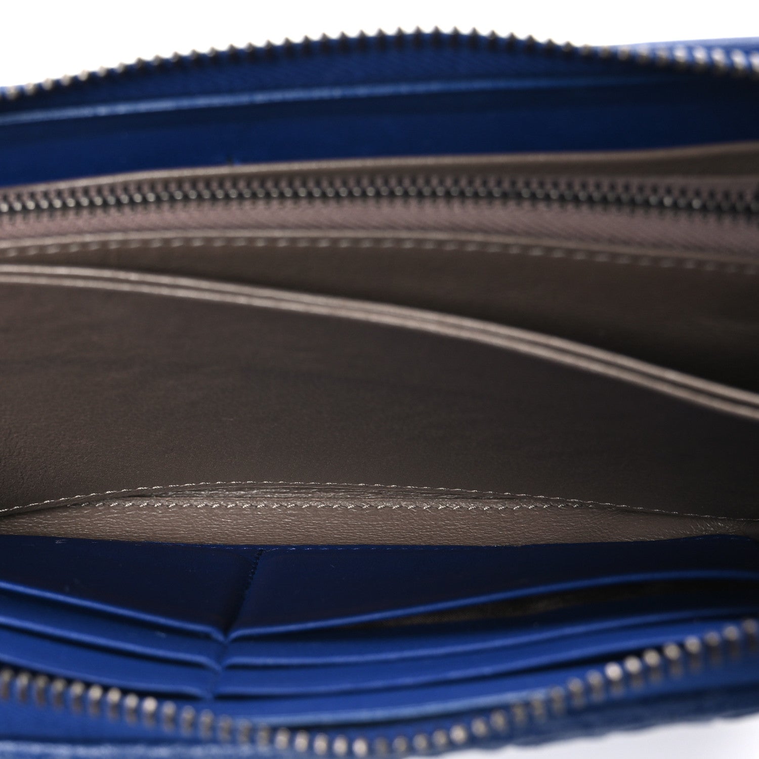 Bottega Veneta Nappa Intrecciato Zip Around Wallet Cobalt 5 of 7