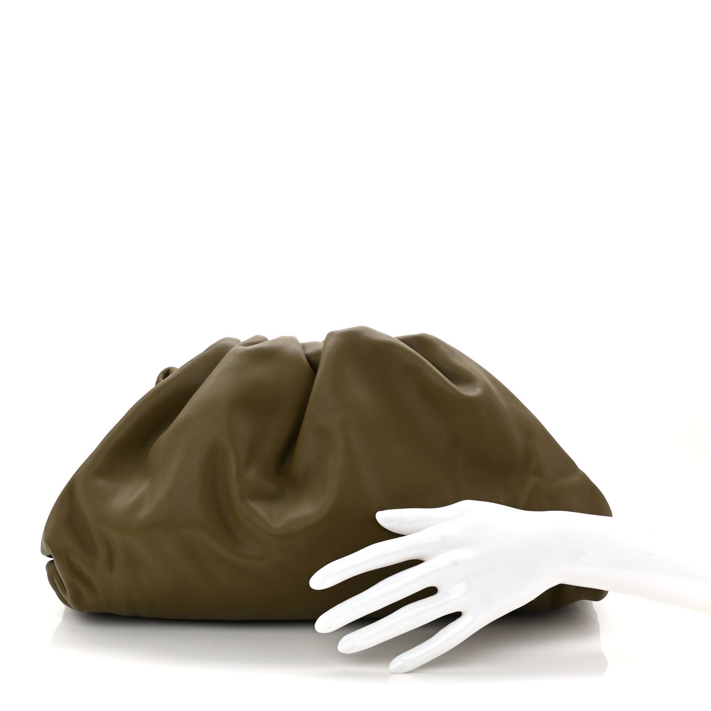 Smooth Butter Calf The Pouch Oversized Clutch Mud