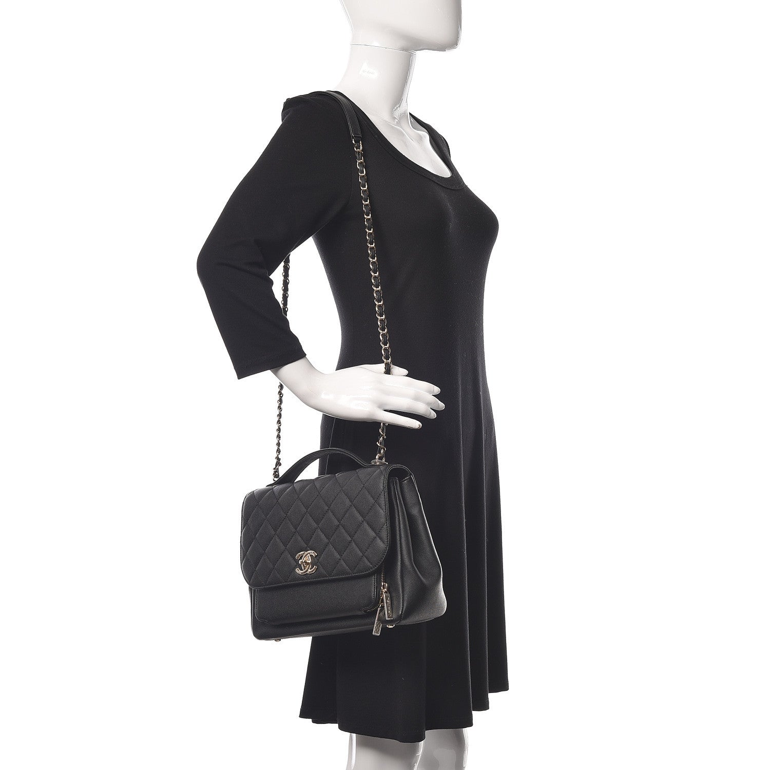 Chanel Caviar Quilted Large Business Affinity Flap Black 2 of 11