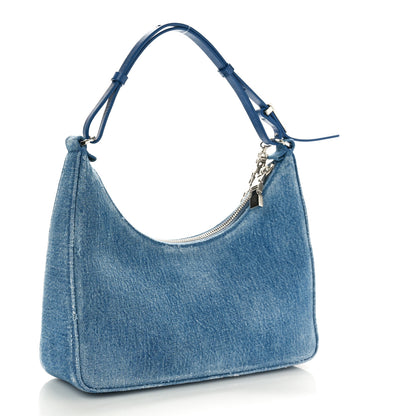 Givenchy Denim Small Moon Cut Out Shoulder Bag Blue 3 of 11