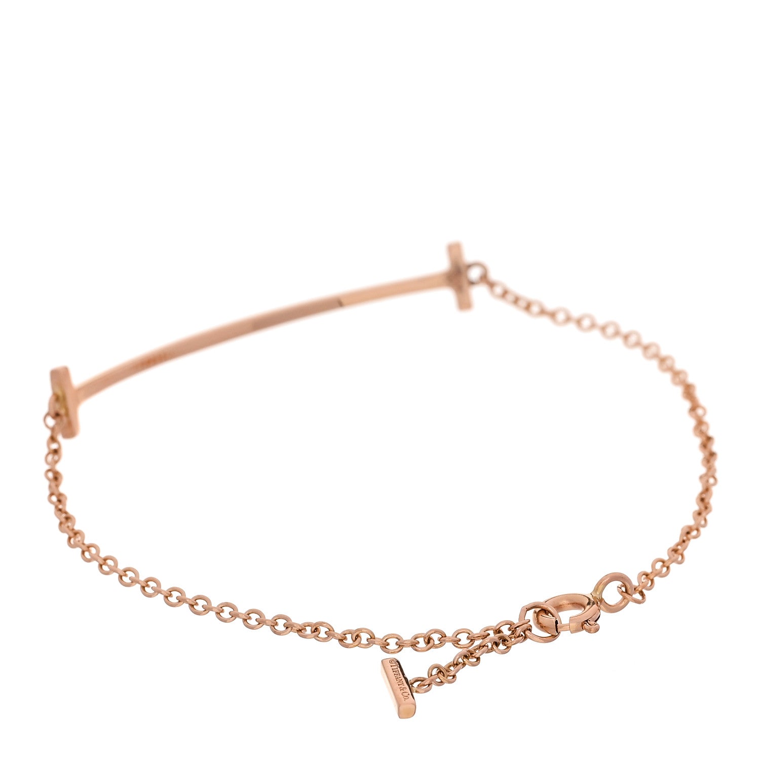Tiffany 18K Rose Gold T Smile Bracelet 2 of 4